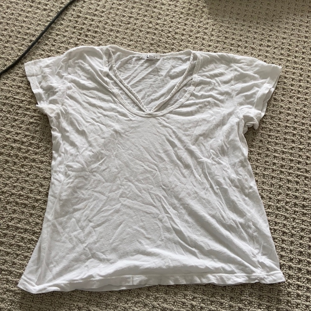 LNA White Criss-Cross T-Shirt